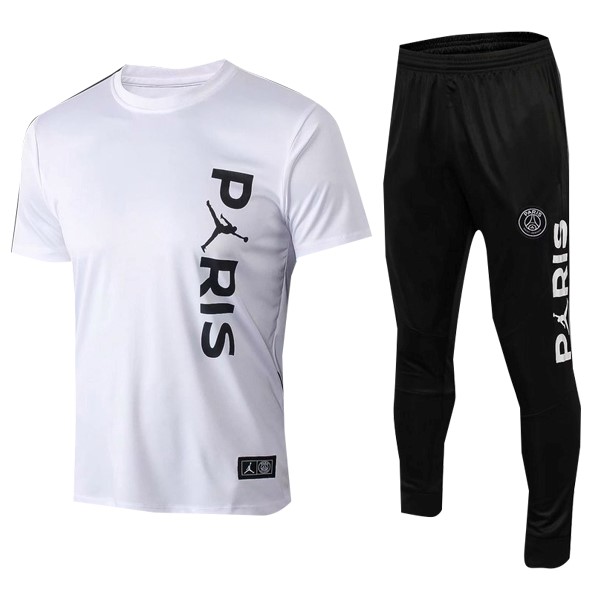 Camiseta Entrenamiento Paris Saint Germain JORDAN Conjunto Completo 2018-19 Blanco